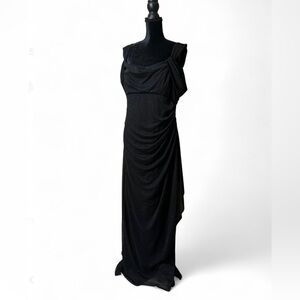 Alex Evenings Black Formal Dress | Gown Sparkly Throughout size 18